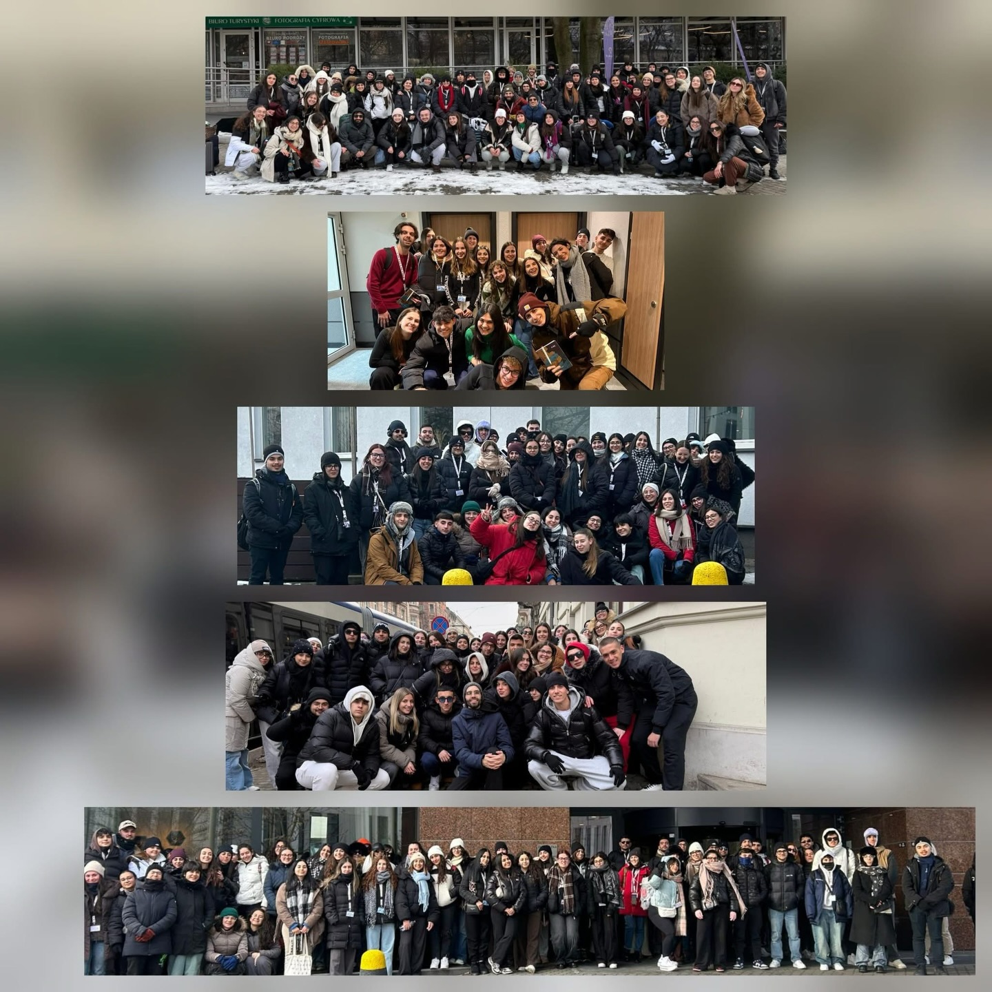 I gruppi di giovani del progetto Promemoria Auschwitz 2026 a Cracovia